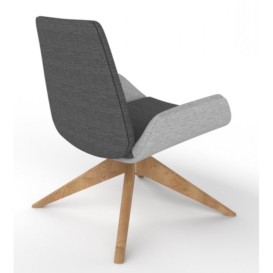 Follow Lounge Chair With Wooden Pyramid Base